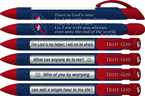 Greeting Pen Trust God Scripture Rotating Message Pens, 6 Pen Set (36035)