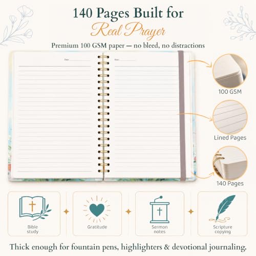 Hardcover Blank Christian Notebook – 140 Pages – Jeremiah 29:11 - color: Plans