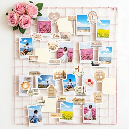 50 Pcs Prayer Board Supplies, Brown Christian Jesus Prayer Board Vision Board Stickers for Women Man, Inspirational Bible Verse Stickers for Water Bottle Laptop Scrapbooking Decals - color: Christian