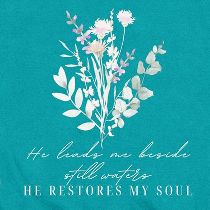 Christian Shirts for Women Faith Jesus Bible Verse Tops - color: Cyan, size: Large