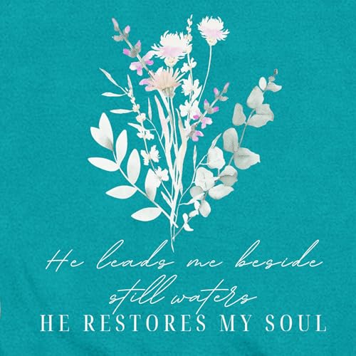 Christian Shirts for Women Faith Jesus Bible Verse Tops - color: Cyan, size: XX-Large