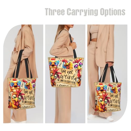 Bible Tote Bags for Women Christian Gifts Religious Church Shoulder Bag - color: Chicken