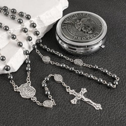 Saint Michael the Archangel Catholic Rosary Necklace - color: Saint Michael A