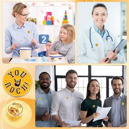 Ceenna 50 Pcs Employee of the Month Star Lapel Pins, You Rock - style: You Rock