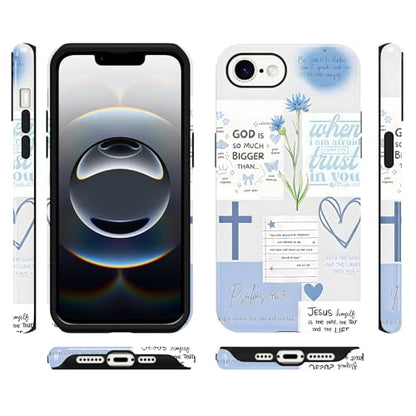 Cute Blue Jesus Christian Phone Case for iPhone 16e/iPhone 17e 6.1'' - color: Blue, size: iPhone 16e/iPhone 17e