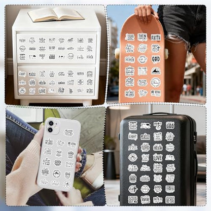 100 Pcs Christian Bible Verse Scripture Stickers for Women - style: Christian Bible Verse