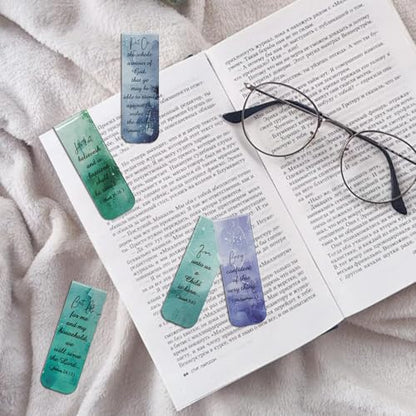 VANRA 48 Pieces Bible Verse Magnetic Bookmarks with Full Scripture Colorful - style: Colorful