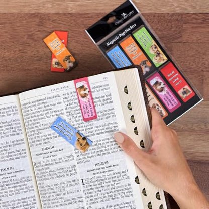 Christian Art Gifts Magnetic Scripture Bookmark Set: Special Treasure Puppy - color: Puppies #1