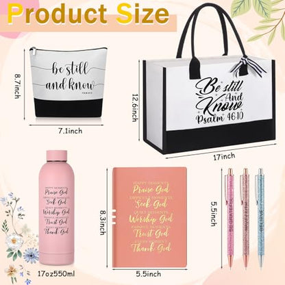 Shinylin 7 Pcs Christian Gifts for Women, Psalm Bible Verse Set,Pink - color: Pink