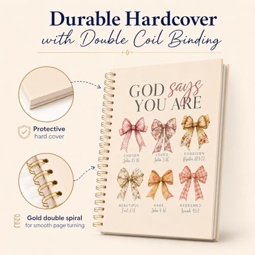 ilohaus Bible Journal for Women, Prayer Journal with Lined Pages, Hardcover - color: God Says