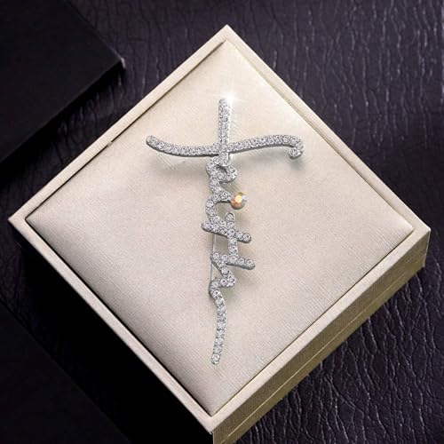 Cross Lapel Pin for Men Jesus Pin Faith Jewelry Religious Christian Latin Ornate Brooch - color: A5:cross pin