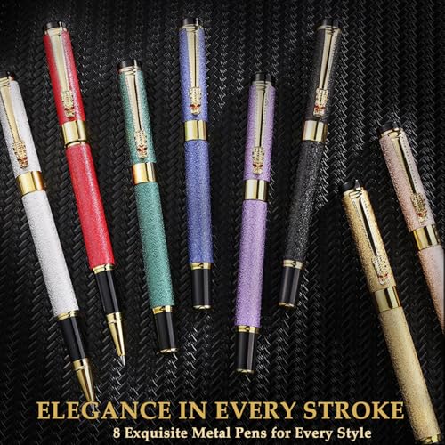 Nice pens for writing | Nice Rollerball Pens with Dragon Design, Elegant Gift Pen,for Men & Women Office & Signature Writing Pen, Refillable Black Ink Business Pen (Black) - color: Black