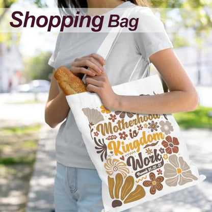 Mama Mom Tote Bag Mom Birthday Gifts Canvas Tote Bag, Reusable Canvas Shoulder Bags for Grocery Shopping, Beach 01 - color: Motherhood02