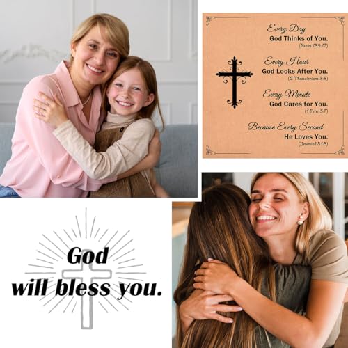 Religious Cross Bracelet for Women Girls, Christian Gifts - color: Every day God thinks of you