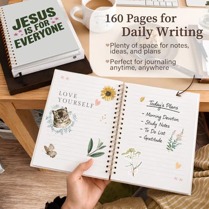 Enkvke Christian Motivational Inspirational Notebook A5 - color: Jesus is for everyone-A5