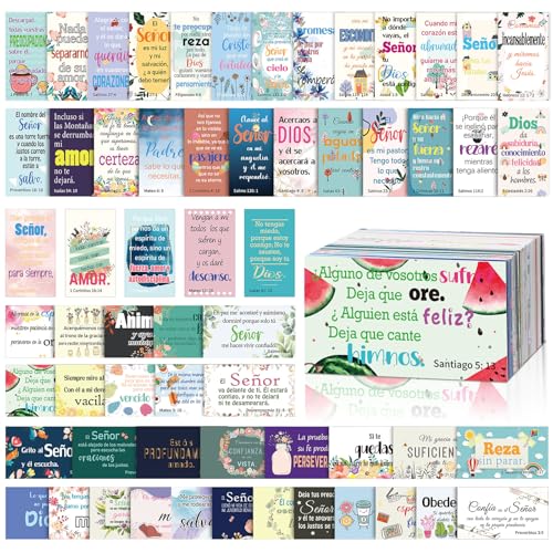 240 Pcs Bible Verse Cards in Spanish Prayer Greeting Card Cartoon - style: Cartoon
