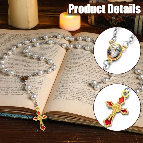 200 Pcs Rosary Making Kit Religious Charms Crucifix