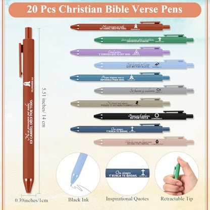Kosiz 20 Set Christian Notebook with Pen for Woman(Watercolor, Neutral)