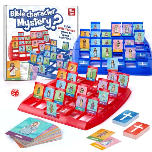 Quilinz Bible Character Mystery Game for Kids, Who I Am Guessing Board Game