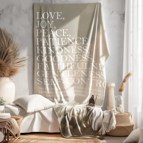 Vintage Christian Jesus Throw Blanket for Couch Bed 50x60 - color: Joy