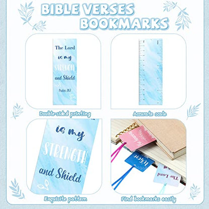 Chinco 120 Pack Christian Bookmarks Watercolor Bible Verse Bookmarks with Scripture Religious Inspirational Quotes Bible Gifts Easter Sunday School Gifts Church Supplies - style: Watercolor Style