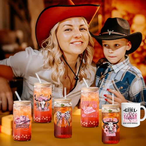 20 Sheets Western Cowgirl UV DTF Cup Wrap Transfer Stickers - style: Western Cowgirl