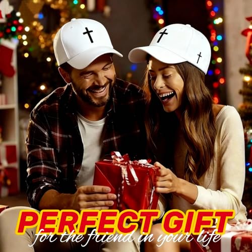 3D Embroidered Christian Hat for Men & Women, Jesus Faith Cross Hat, Religious Gifts for Christians Clothes - color: Cross-white