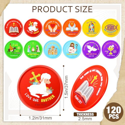 Eersida 120 Pcs Christian Coins Bulk Bible Verse Jesus Tokens, Stylish - style: Stylish