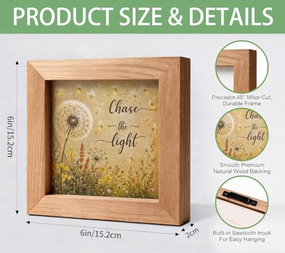 Chase the Light, Framed Wooden Farmhouse Wall Art - color: Light41