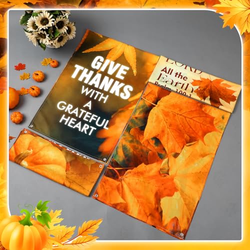 Hosuly 4 Pcs Fall Sanctuary Banners for Church, Classic Style 2 X 6 Feet - size: 2 x 6 Feet, style: Classic Style