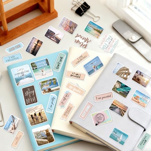 Motivational Affirmations Stickers for Vision Board - 50 Pcs Vemfare Inspirational Water Bottle Sticker for Adults, Positive Waterproof Scrapbook Stickers for Women, Vinyl Decals for Laptop Journal - style: Affirmations