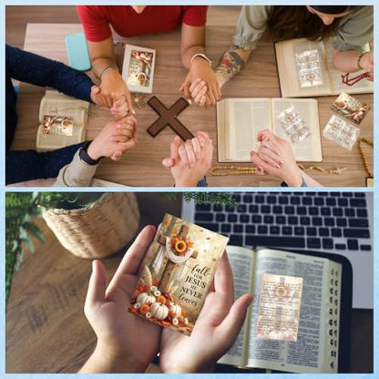 Spanish Gospel Tract Cards, Christian Evangelism Scripture Cards - color: fall for jesus