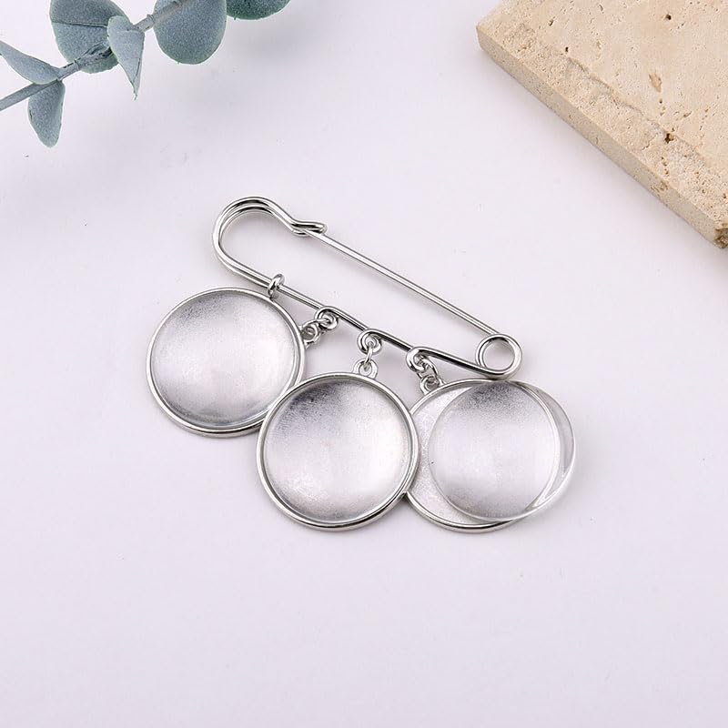 Wedding Double Picture Frame Brooch for Bride Grooms Boutonniece Pin for Wedding Bouquet - color: Color T