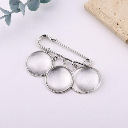 Wedding Double Picture Frame Brooch for Bride Grooms Boutonniece Pin for Wedding Bouquet - color: Color T