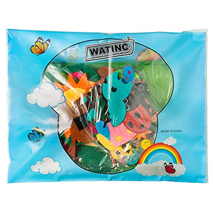 WATINC Insect Teaching Felt Board Story Set - 3.5 Ft 45Pcs Learning PlayKit