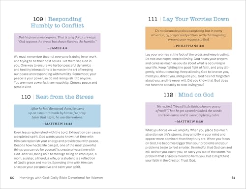 Mornings With God: Daily Bible Devotional for Women: 365 Devotions to Inspire Your Day
