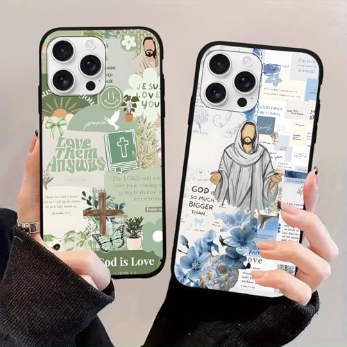 2 Pack God Jesus Collage Phone Case for Samsung Galaxy A13 5G 6.5", Green Blue Bible Verse Christian Quotes Flower Design Cases for Girls Boy, Slim Soft TPU Protective Cases for Samsung A13 - color: Jesus Collage, size: for Samsung Galaxy A13 5G