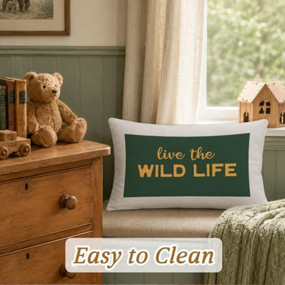 Boys Room Decor Live The Wild Life 12x20 Pillow Cover - color: Live the Wild Life