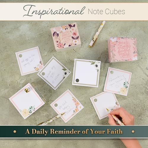 Christian Art Gifts Note Cube & Pen: Psalm 23 Bible Verse, Restores My Soul - color: He Restores My Soul