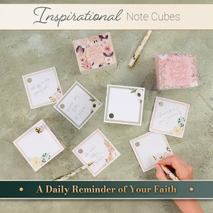Christian Art Gifts Note Cube & Pen: Psalm 23 Bible Verse, Restores My Soul - color: He Restores My Soul