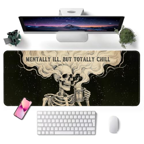Mouse Pad, Desk Mat, 31.5x11.8in Large Mousepad, Skeleton - color: Skeleton