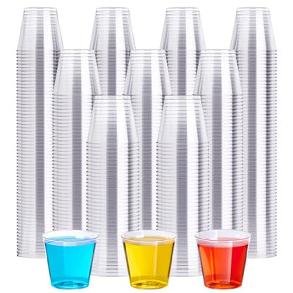 JOLLY PARTY 1 OZ 1000Pack Plastic Shot Glasses Disposable Cups Tasting Cups