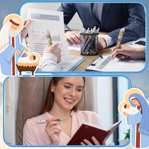 Sayglossy 40 Pcs Catholic Bible Gifts Set 20 Christian Ballpoint Pens ＆20 Prayer Bookmarks Religious Saints Jesus Virgin Mary Gifts Bulk for First Communion Baptism Confirmation Lent Favors(Classic) - style: Classic