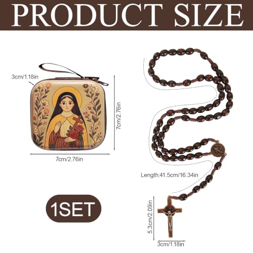 Catholic Rosary Beads, Rosarios Cross Pendant Decorative Prayer Box - color: Style-4