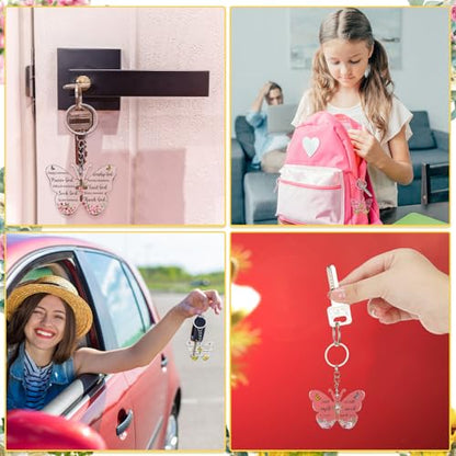 Remuuly Christmas Christian Gift Mini Bible Keychain Bulk - color: Butterfly
