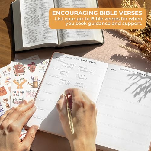 Clever Fox Prayer Journal with Prompts, Bible, Women, Teen, A5 Rose Gold - color: Rose Gold, size: A5 (5.8'' x 8.3'')