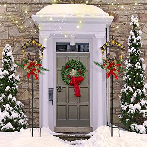 Moukeren 2 Pcs 3.5ft Nativity Scene Outdoor Light up Yard Stakes, Classic - style: Classic