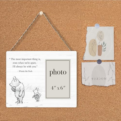 Pooh Bear Quote Picture Frame, Encouragement Gifts for Kids - color: Apart