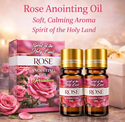 Biblical Rose of Sharon Anointing Oil from Jerusalem 2 Bottles x 10 ml
