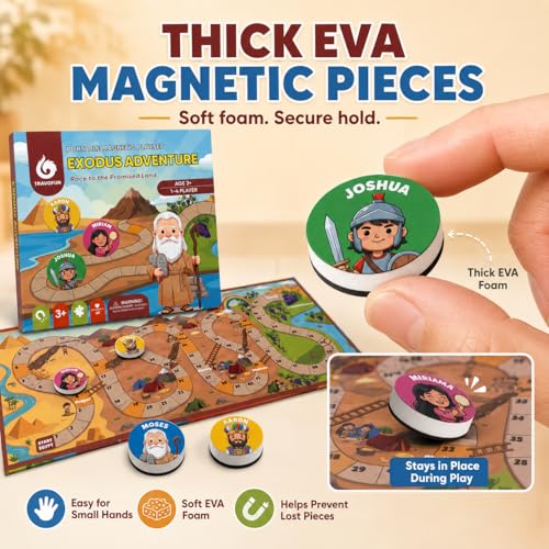 Travofun Exodus Magnetic Snakes and Ladders Bible Game Ages 5–8 - style: Exodus (Snakes & Ladders)